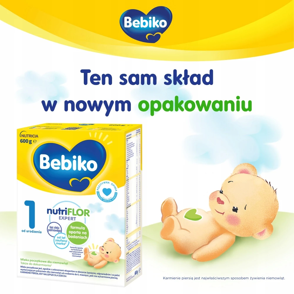 BEBIKO 1 Pienas kūdikiams kūdikiams nuo gimimo 4x600g
