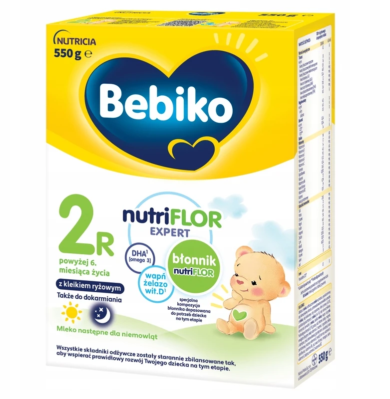 Bebiko 2 R Nutriflor Expert 6m+ pienas su ryžių koše kūdikiams 550g