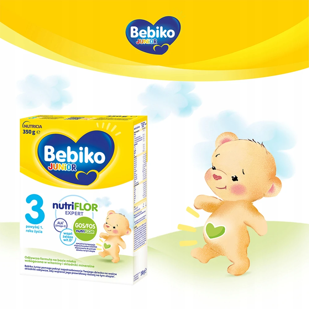 Bebiko Junior 3 Maitinamasis pieno pagrindo mišinys vaikams 350 g