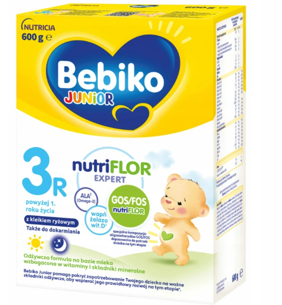 Bebiko Junior Nutriflor Expert 3R su ryžių klijais vaikams 600g x 5