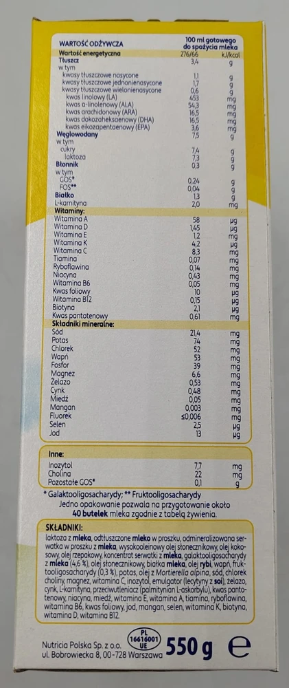 BEBIKO NUTRIflo Expert 1 PRADINIMAS PIENAS 550 g