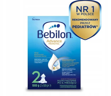 Bebilon 2 Advance Pronutra Milk kitas 1000 g