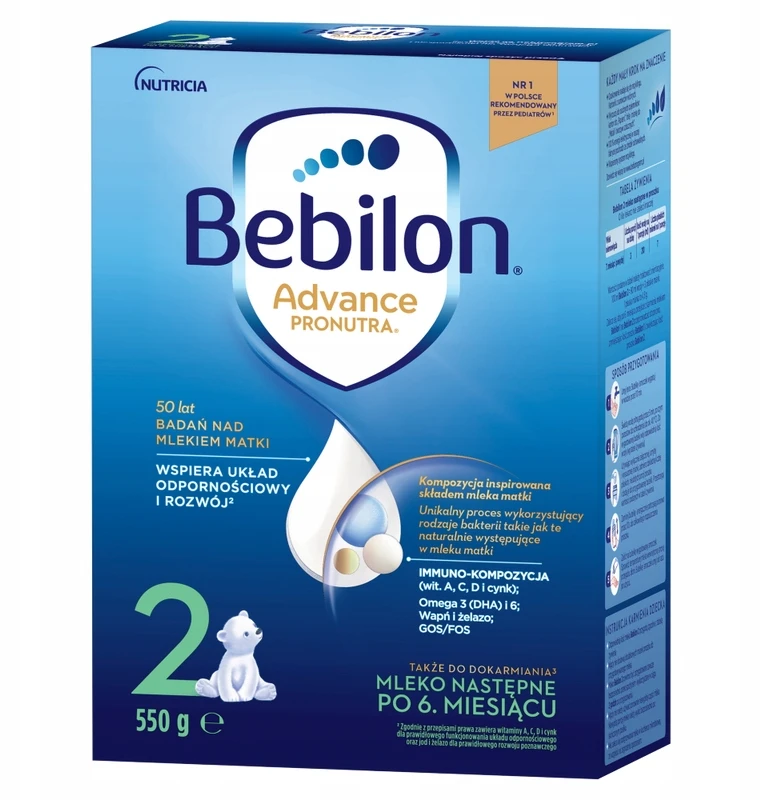 Bebilon Advance Pronutra 2 tolesnis pienas po 6 mėnesio 550 g