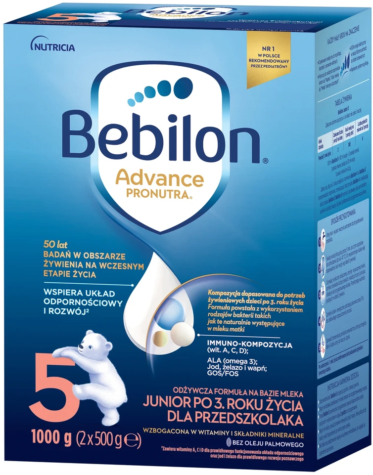 BEBILON MODIFIED MILK 5 Advance Pronutra 1000 g ikimokyklinukams