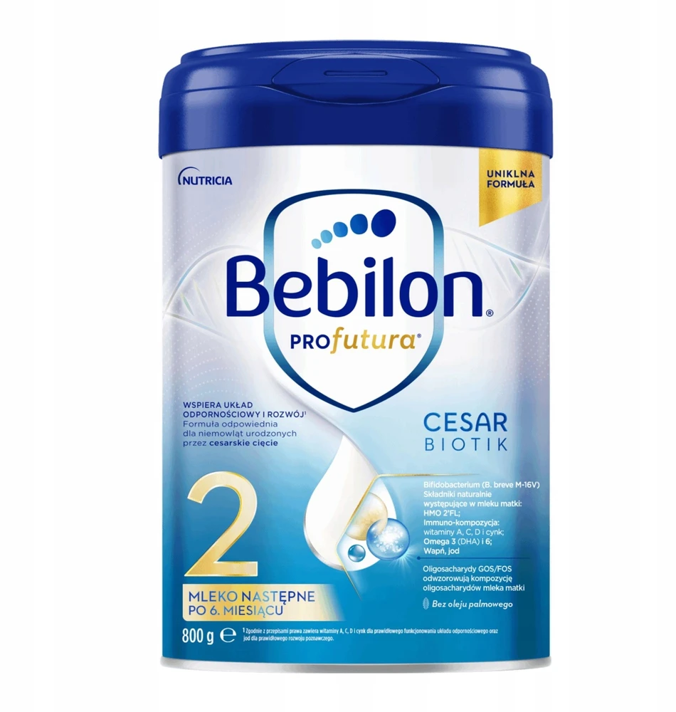 Bebilon Profutura 2 Cesar Biotik Mleko modyfikowane Rinkinys 6x 800g