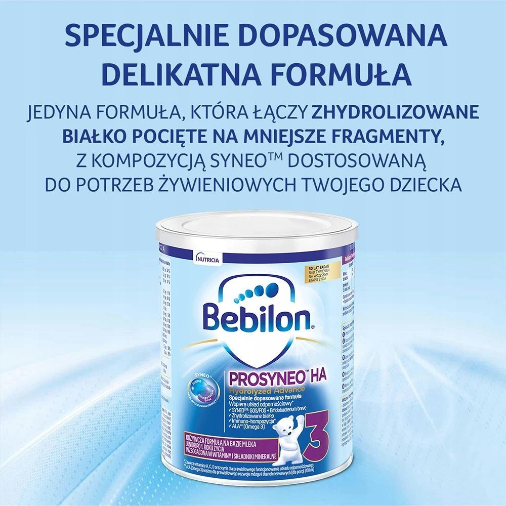 Bebilon Prosyneo HA3 Maitinamoji formulė pieno pagrindu po 1 metų 400g