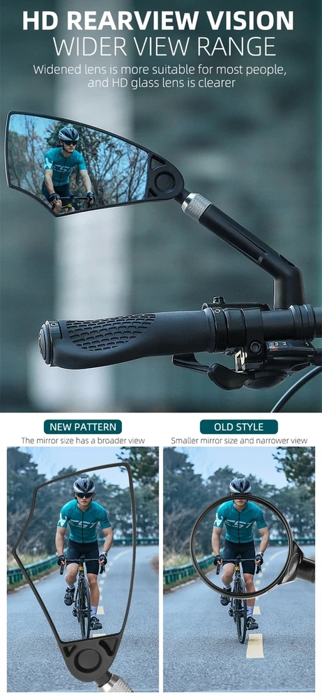 BECOOLBIKE BC-BM132 dviračio veidrodėlis, kairysis, reguliuojamas