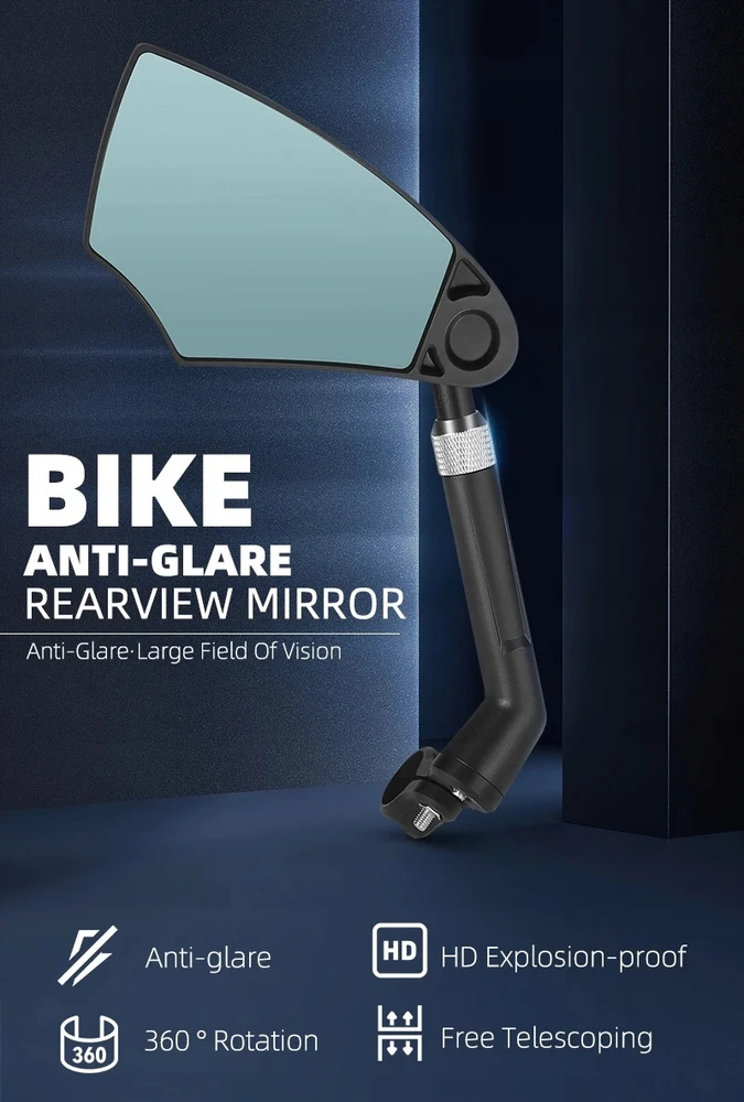 BECOOLBIKE BC-BM132 dviračio veidrodėlis, kairysis, reguliuojamas