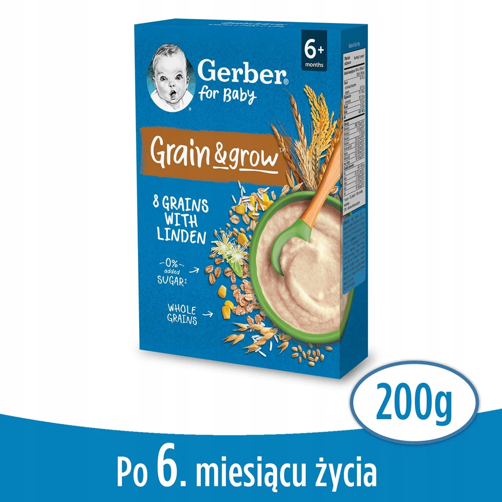 Becukrė, be pieno košė Gerber Grain&grow 200 g