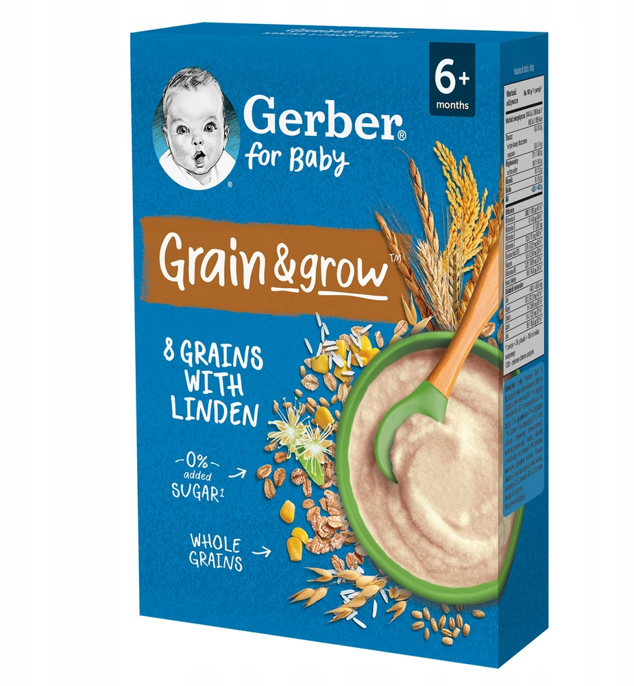 Becukrė, be pieno košė Gerber Grain&grow 200 g