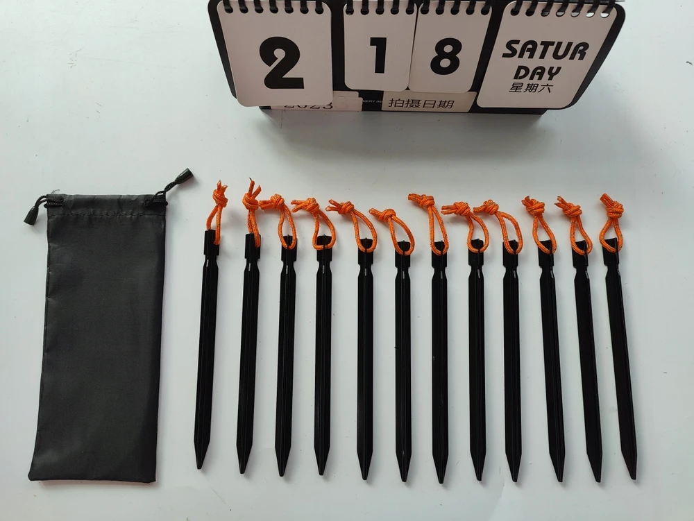 Bedee 12 storių kaiščių palapinių brezentiniams tinklams 18 cm Tvirtas aliuminis