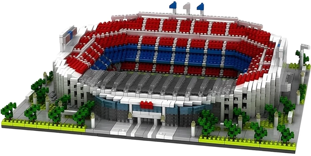 Bedee 3500 vienetų futbolo stadiono blokų rinkinys, dekoracija futbolo aistruoliui