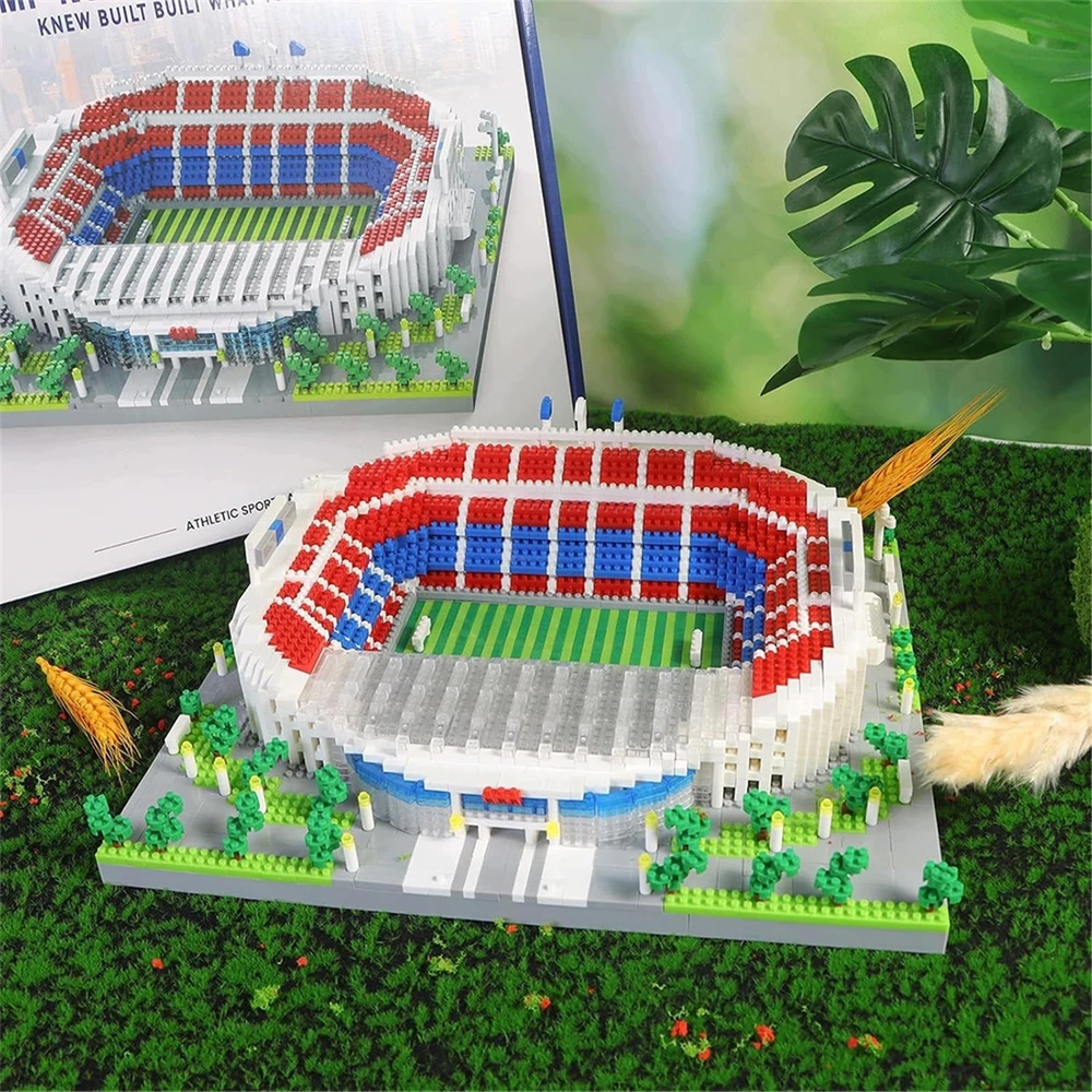 Bedee 3500 vienetų futbolo stadiono blokų rinkinys, dekoracija futbolo aistruoliui