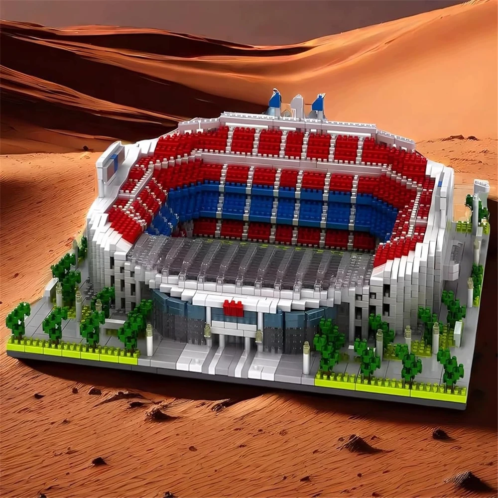 Bedee 3500 vienetų futbolo stadiono blokų rinkinys, dekoracija futbolo aistruoliui
