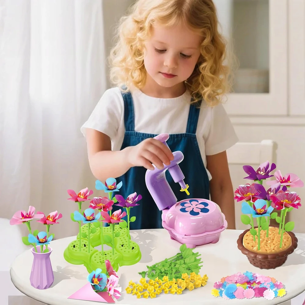 Bedee 3D GĖLIŲ MAŠINOS DIY PUOKŠČIŲ RINKINYS MERGAITEI DOVANAI