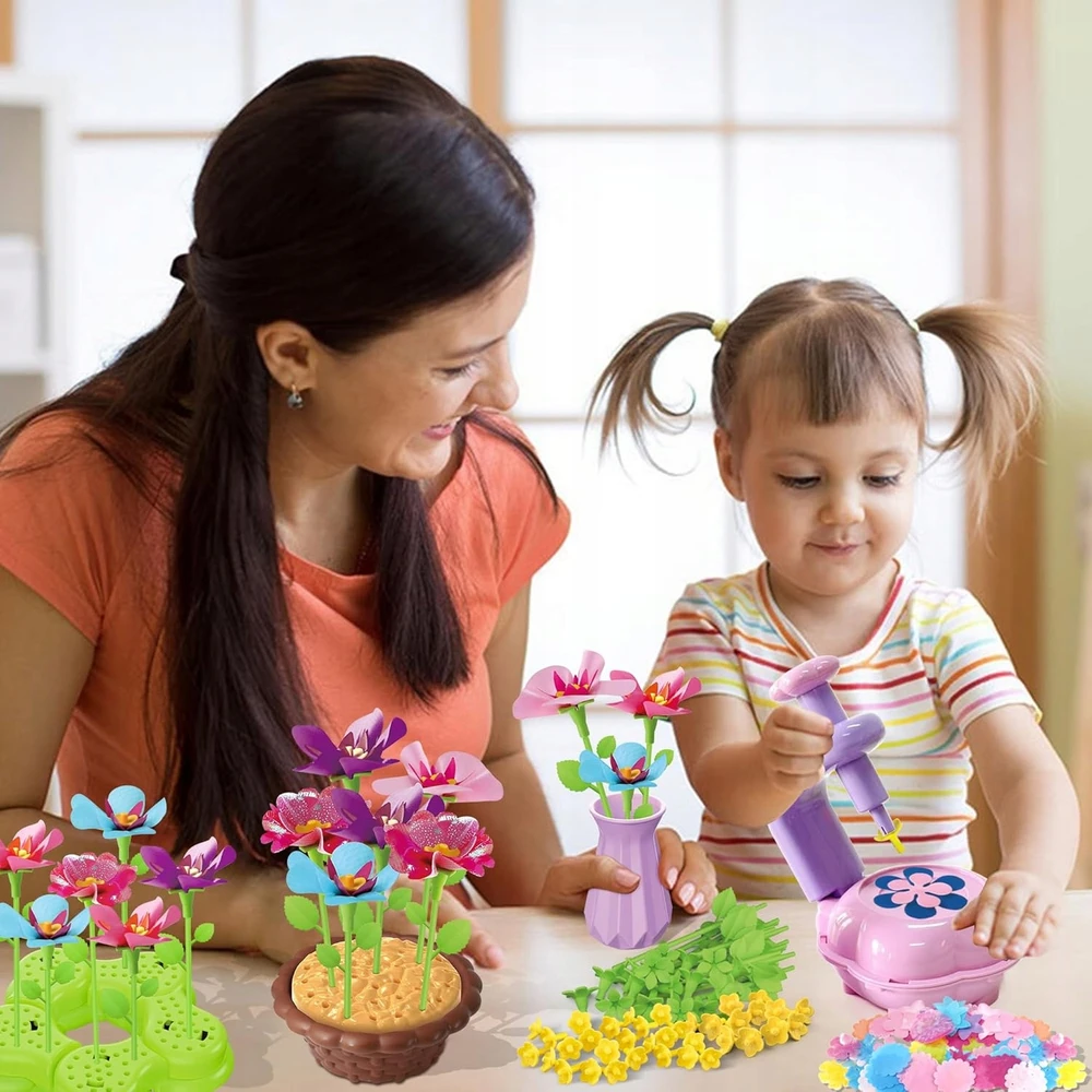 Bedee 3D GĖLIŲ MAŠINOS DIY PUOKŠČIŲ RINKINYS MERGAITEI DOVANAI