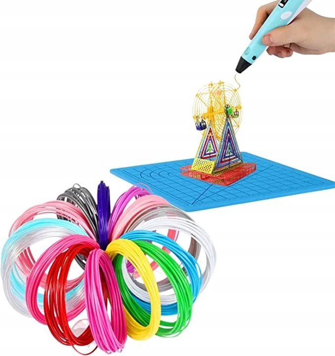 Bedee 3D PEN Vaikams 3D SPAUSDINTUVO RAŠIKLIŲ rinkinys + PLA PAPILDYMAI 36 M 12 SPALVŲ