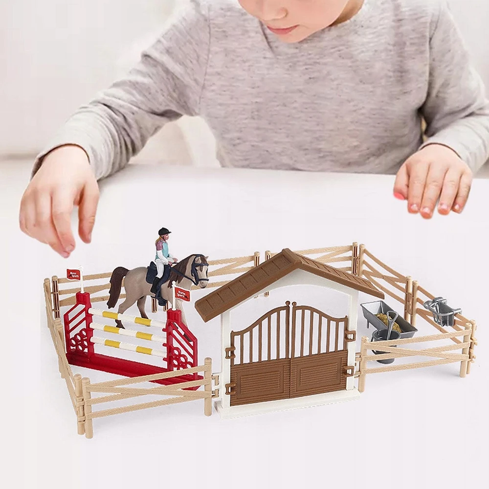 Bedee Arklių fermos rinkinys su tvora ir priedais 5-11 metų vaikams žaislais