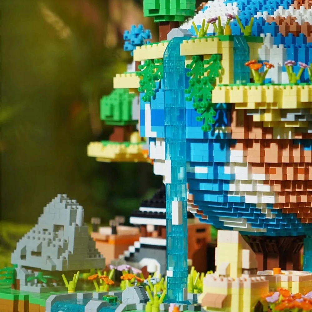 Bedee „Creative Earth Village“ statybinių kaladėlių rinkinys, 26 cm 3D plytos, skirtos 14 metų ir vyresniems vaikams, dovana