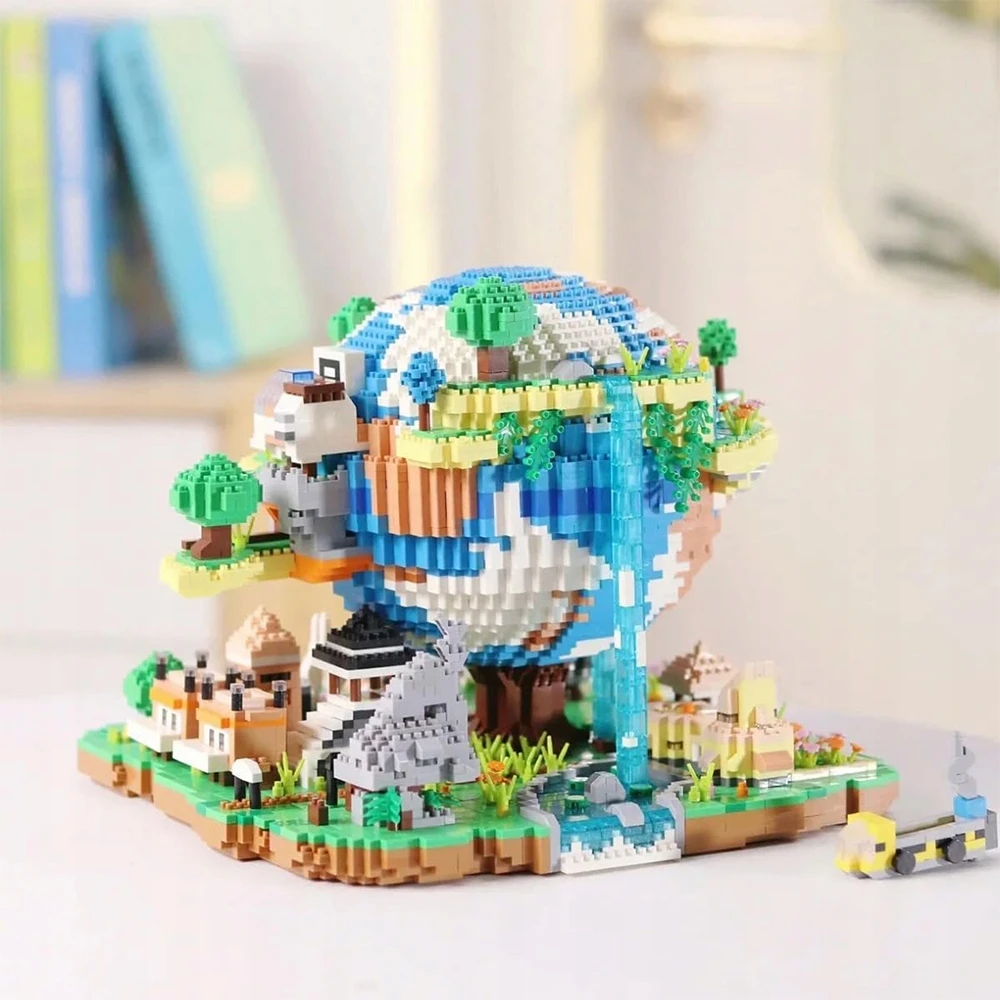 Bedee „Creative Earth Village“ statybinių kaladėlių rinkinys, 26 cm 3D plytos, skirtos 14 metų ir vyresniems vaikams, dovana