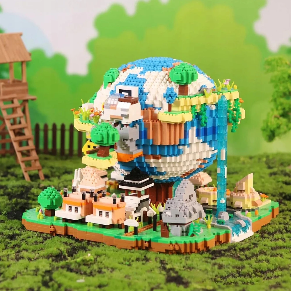 Bedee „Creative Earth Village“ statybinių kaladėlių rinkinys, 26 cm 3D plytos, skirtos 14 metų ir vyresniems vaikams, dovana