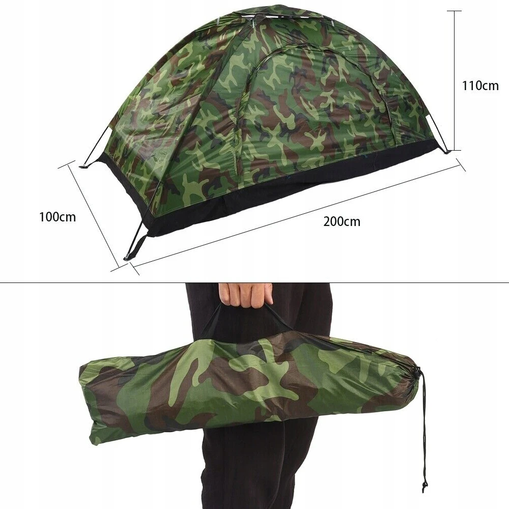 Bedee Dviejų asmenų turistinė palapinė SU TROPIC 3000 mm, vandeniui atsparia CAMO stovyklavimo palapine