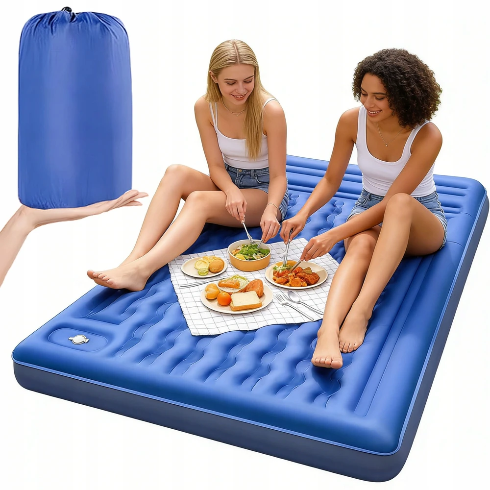 Bedee Gruby čiužinys Dmuchany Dwuosobowy 200x140x13cm su Pompką na Kemping