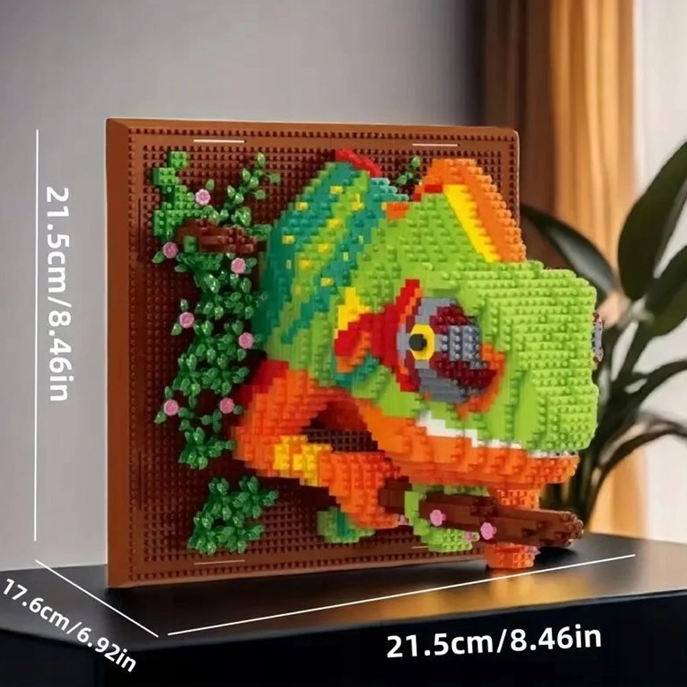 Bedee KAMELEON 3D STATYBINIAI BLOKAI 2688 ELEMENTAI SVETAINEI, MIEGAMAMIESI, BIURUI