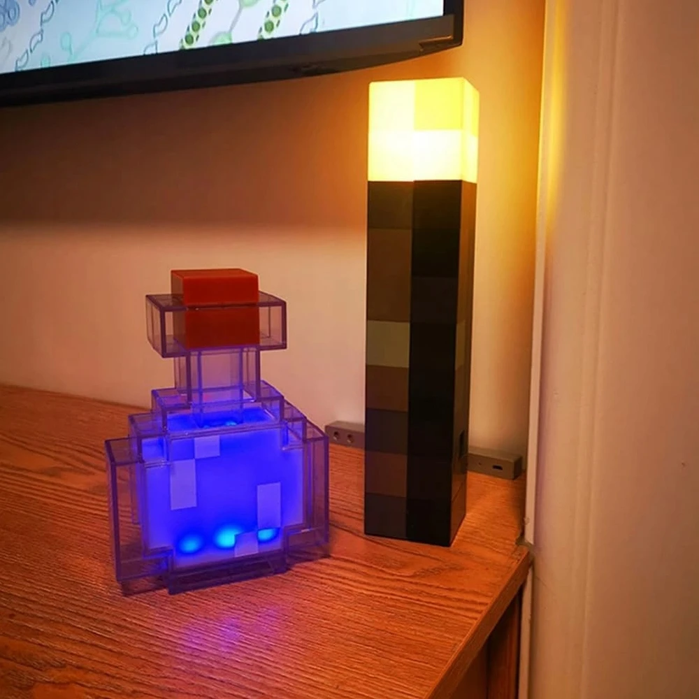 Bedee Minecraft Pochodnia 3d Led Lempa Usb 1200mah