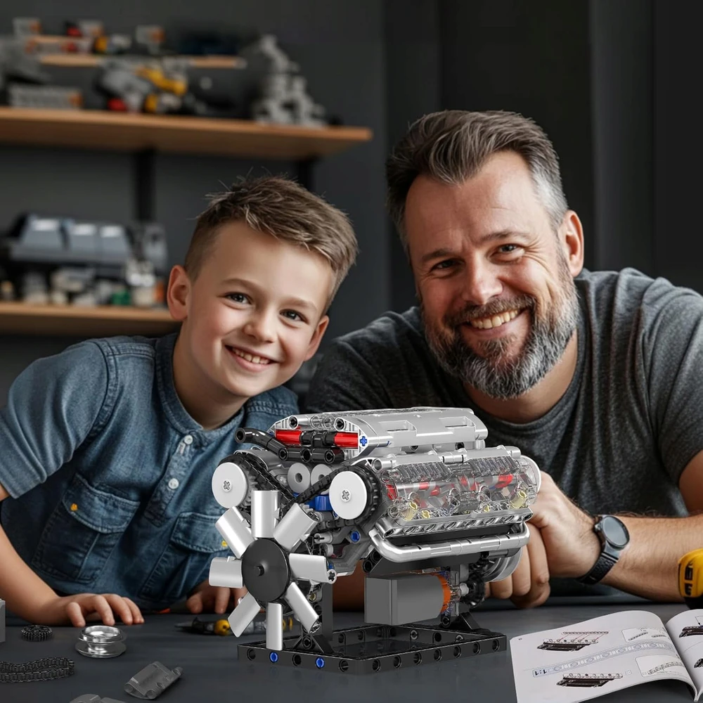 Bedee MODELIS AV8 VARIKLIO STATYBINIŲ BLAKŲ RINKINYS MECHANINIS MODELIS DOVANA