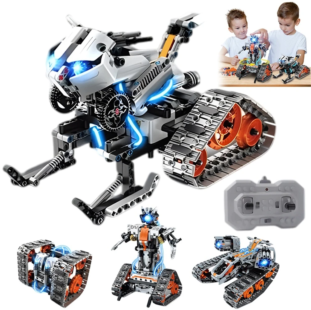 Bedee Nuotoliniu būdu valdomi robotai 4 LED modeliai, 724 plytos, programa, dovana 6 ir daugiau
