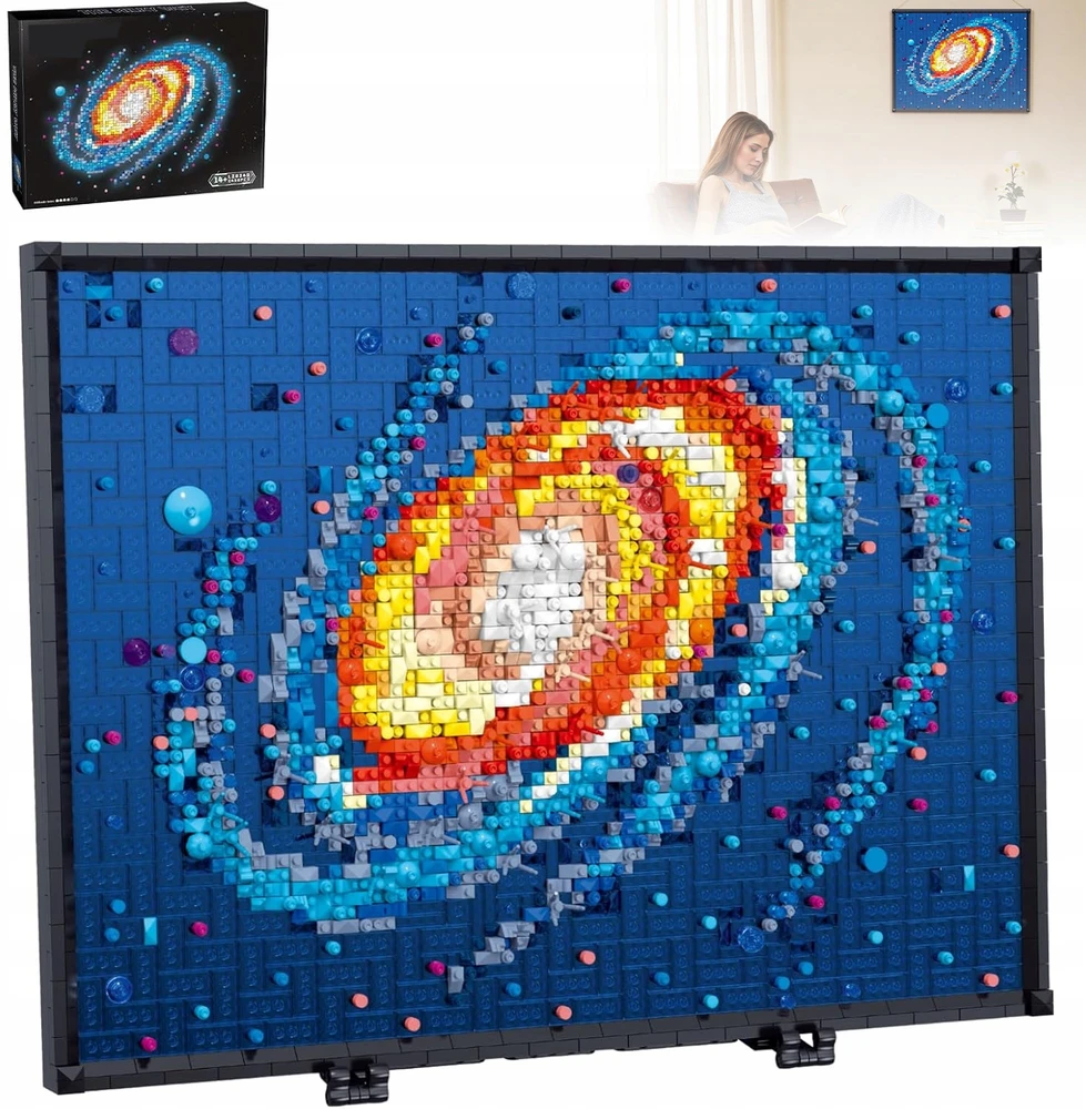 Bedee NUOTRAUKA IŠ PIXEL BOCKS MILKY WAY 32X24CM KŪRYBINIO lavinamojo žaislo