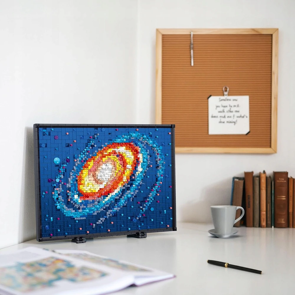 Bedee NUOTRAUKA IŠ PIXEL BOCKS MILKY WAY 32X24CM KŪRYBINIO lavinamojo žaislo