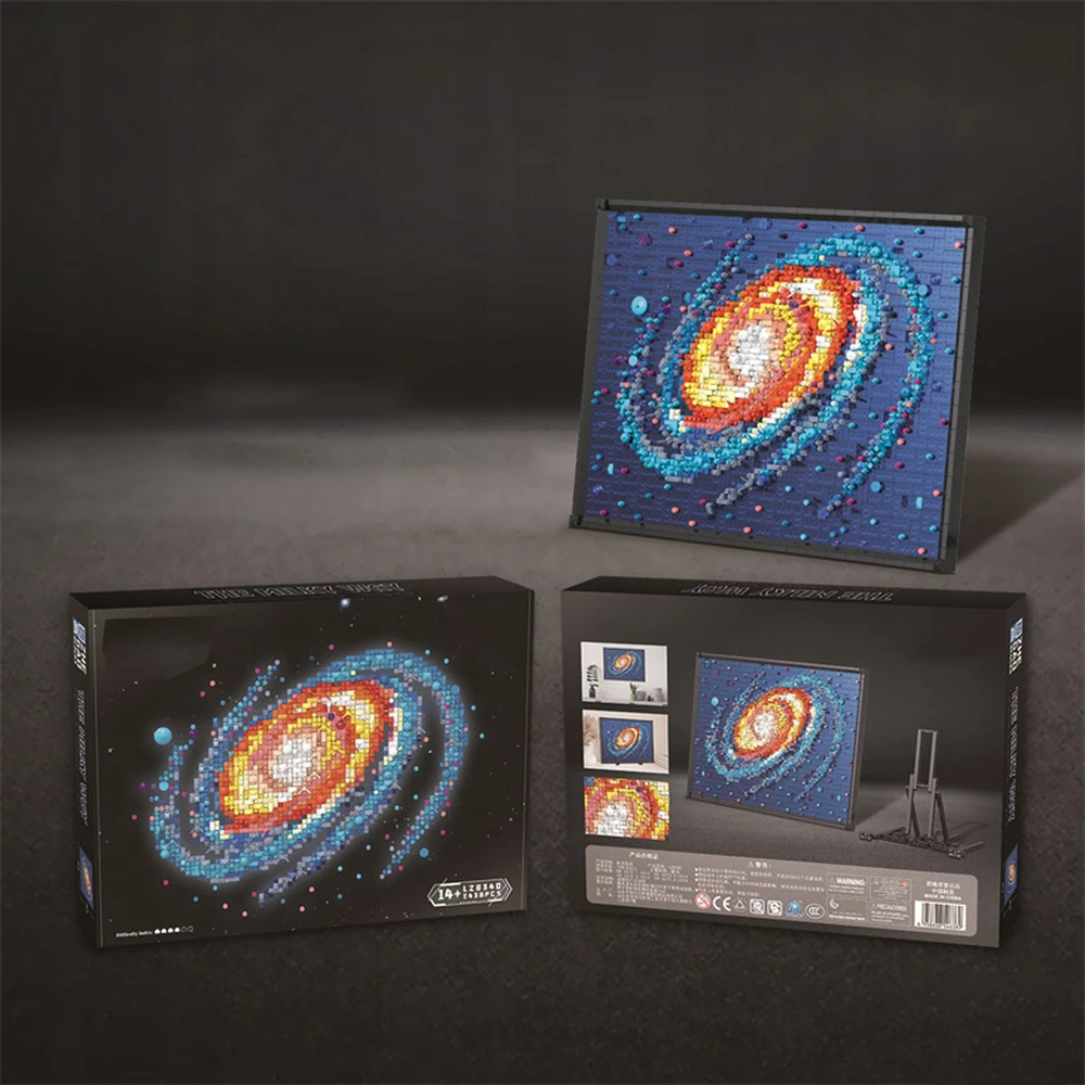 Bedee NUOTRAUKA IŠ PIXEL BOCKS MILKY WAY 32X24CM KŪRYBINIO lavinamojo žaislo