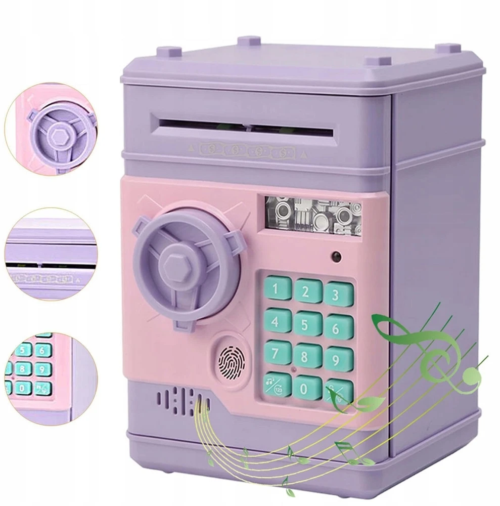 Bedee PIGGY BANK SAUGUS bankomatas Vaikams Vaikų Didelis Elektroninis Piggy Bank