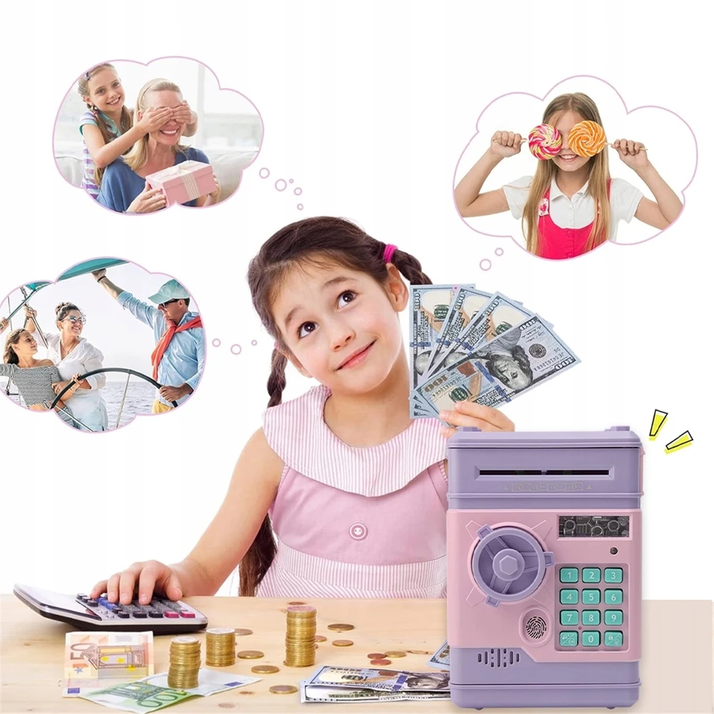 Bedee PIGGY BANK SAUGUS bankomatas Vaikams Vaikų Didelis Elektroninis Piggy Bank