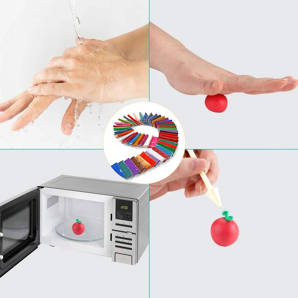 Bedee Polimerinis molis 46 spalvų DIY Modeliuojantis molis vaikams + Priedai