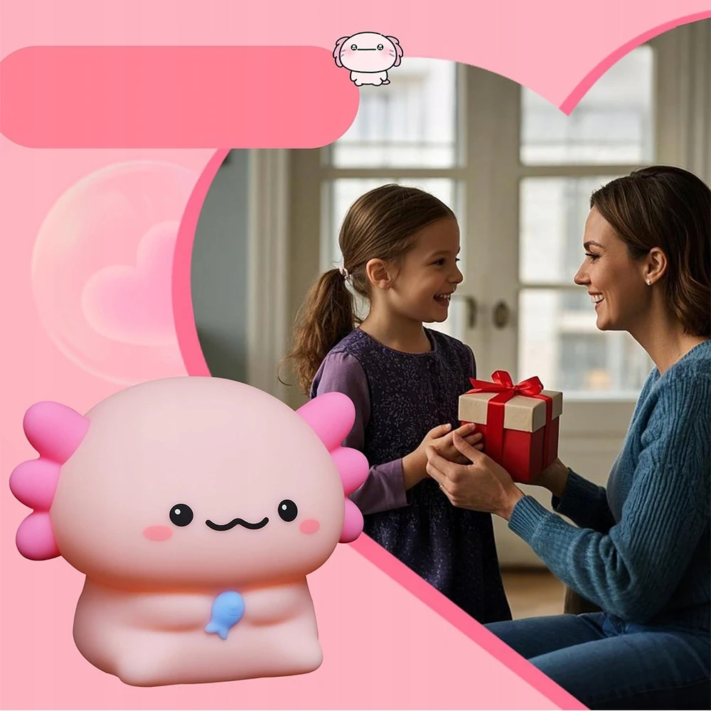Bedee Silikono Salamander Night Light kelionės dovana vaikams ir suaugusiems