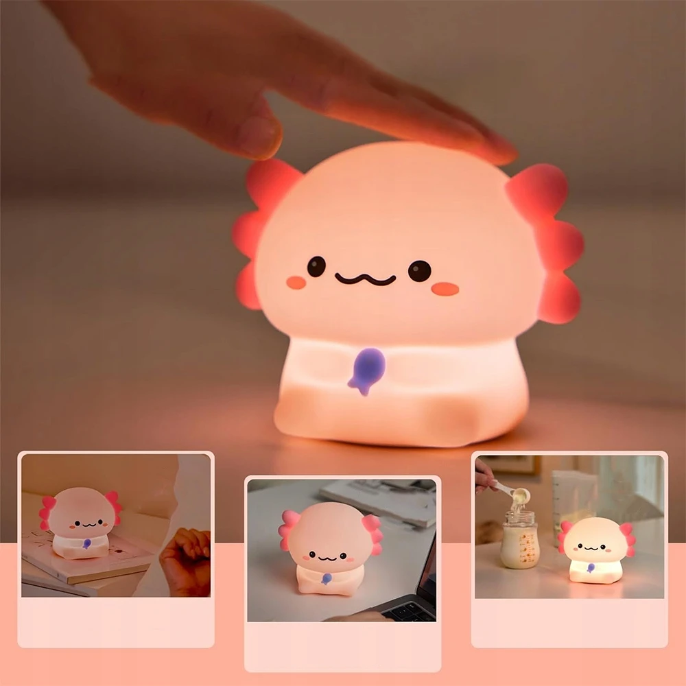 Bedee Silikono Salamander Night Light kelionės dovana vaikams ir suaugusiems