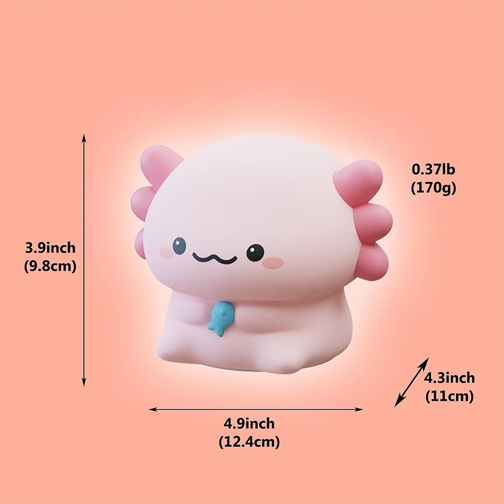Bedee Silikono Salamander Night Light kelionės dovana vaikams ir suaugusiems