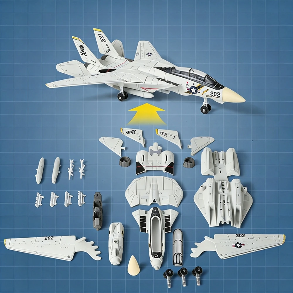 Bedee Statybinių blokelių kovinio lėktuvo modelis F-14 Tomcat statybinių blokelių rinkinys „pasidaryk pats“ dovanų žaislas
