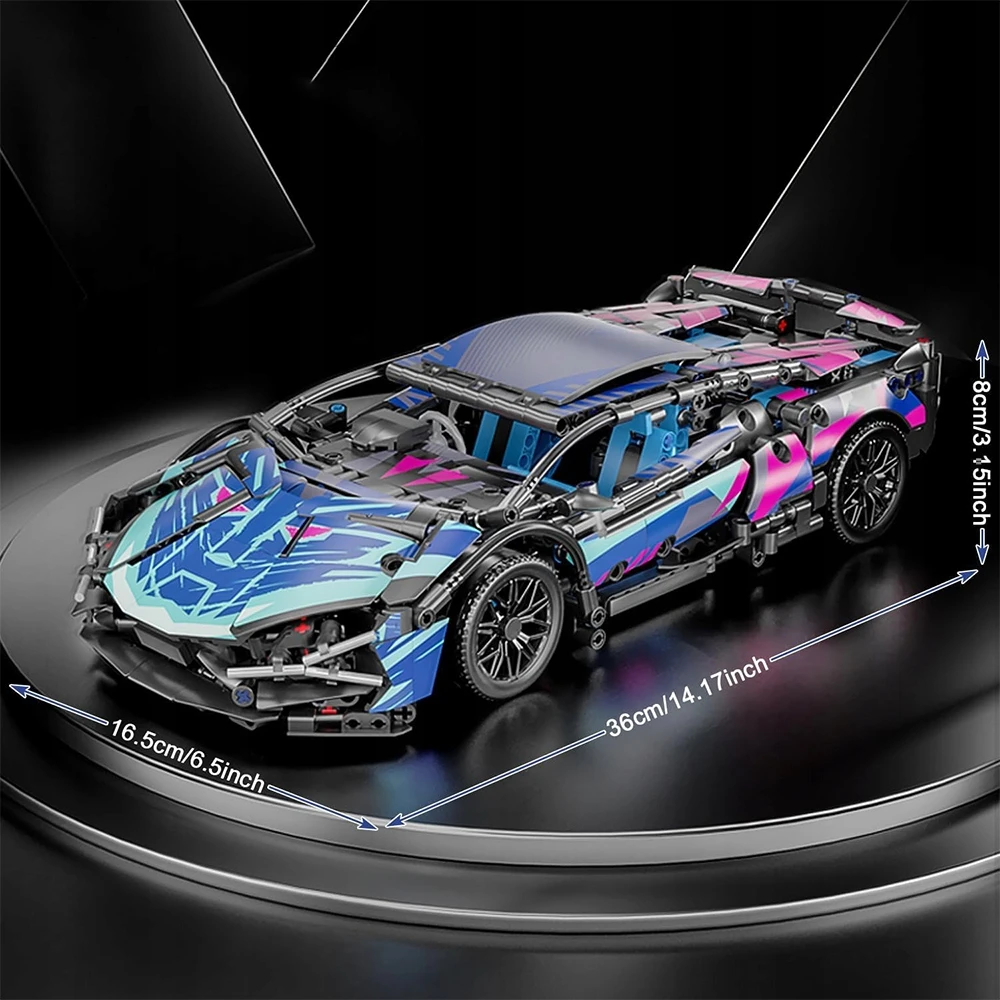 Bedee Techniniai blokai sportinis automobilis su pavara ir pulteliu 1:14 1314 vnt dovanos