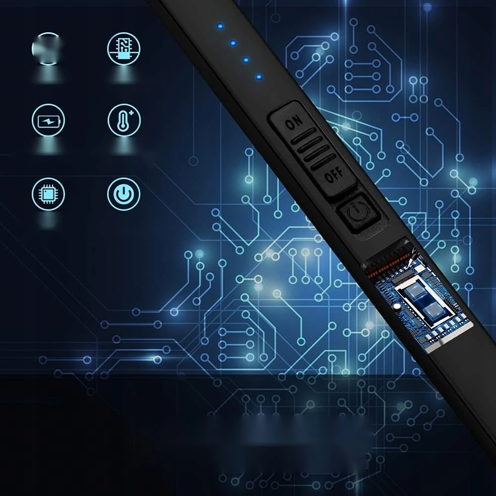 BEDEGIS LANKINIS ELEKTRINIS žiebtuvėlis, PAKRAUJAMAS USB SAFE