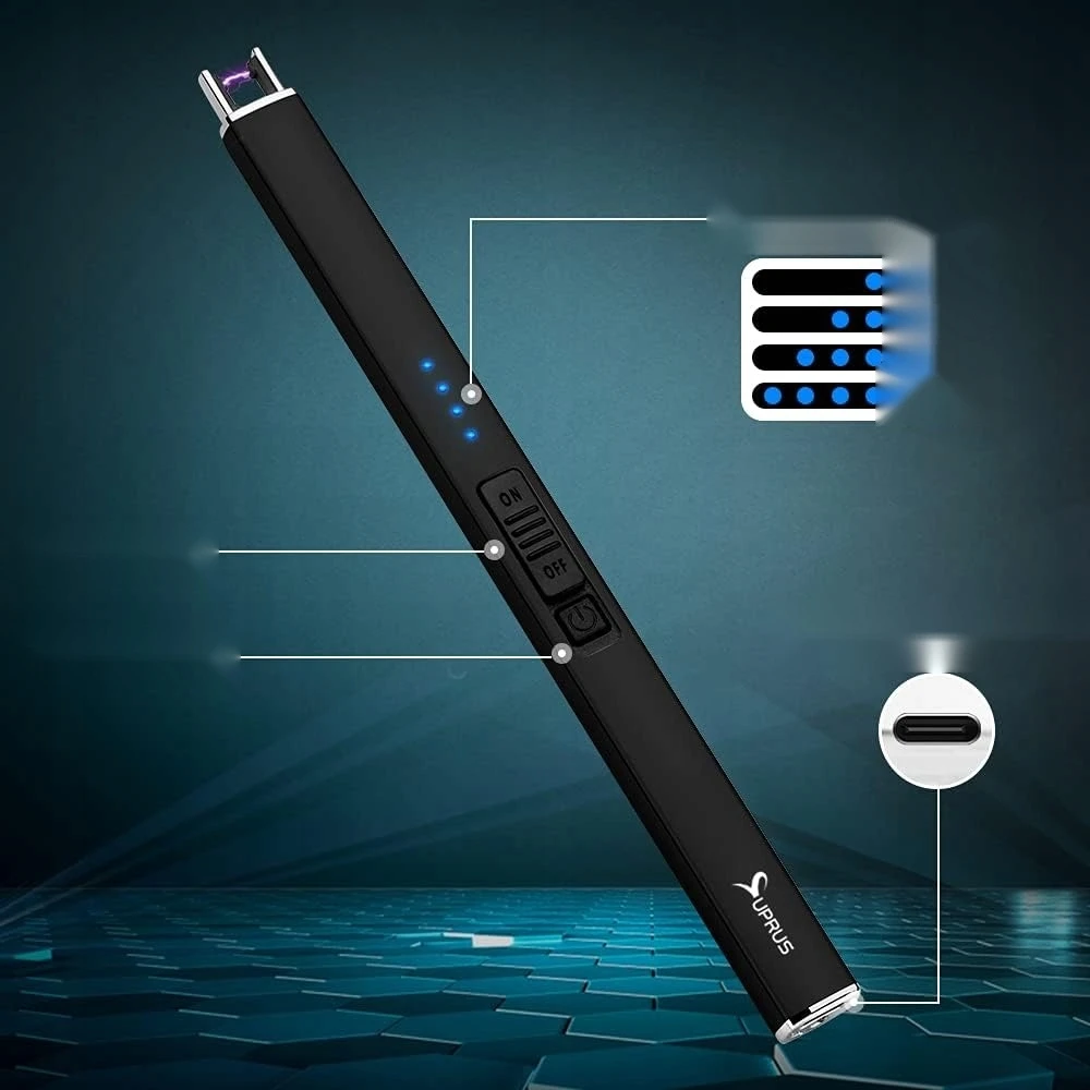 BEDEGIS LANKINIS ELEKTRINIS žiebtuvėlis, PAKRAUJAMAS USB SAFE