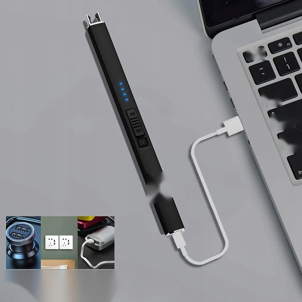 BEDEGIS LANKINIS ELEKTRINIS žiebtuvėlis, PAKRAUJAMAS USB SAFE