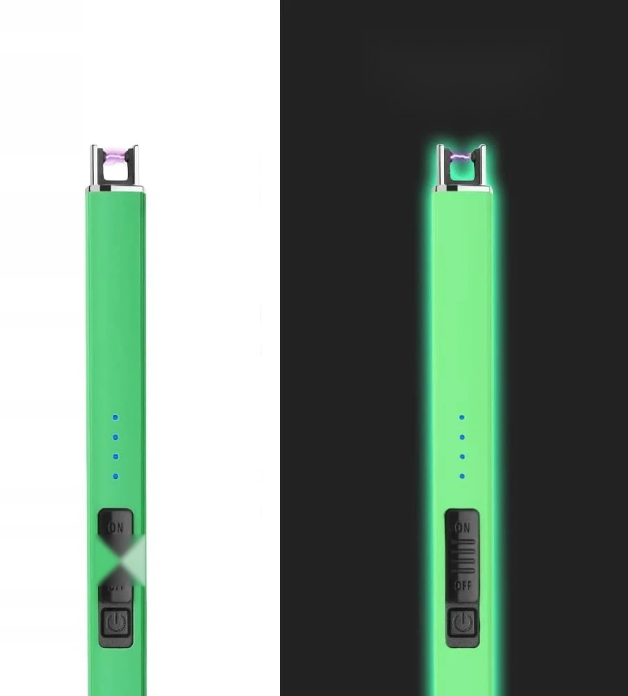 BEDEGIS USB ELEKTRINIS žiebtuvėlis PLASMA Žalias ATSparus vandeniui