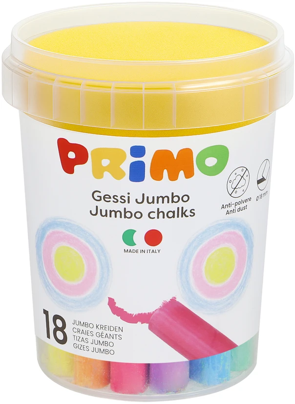 BEDULKĖS KELIŲ KREIDOS 18 vnt. + PRIMO SPALVOTOJI KEMPINĖ 0032GC18IS
