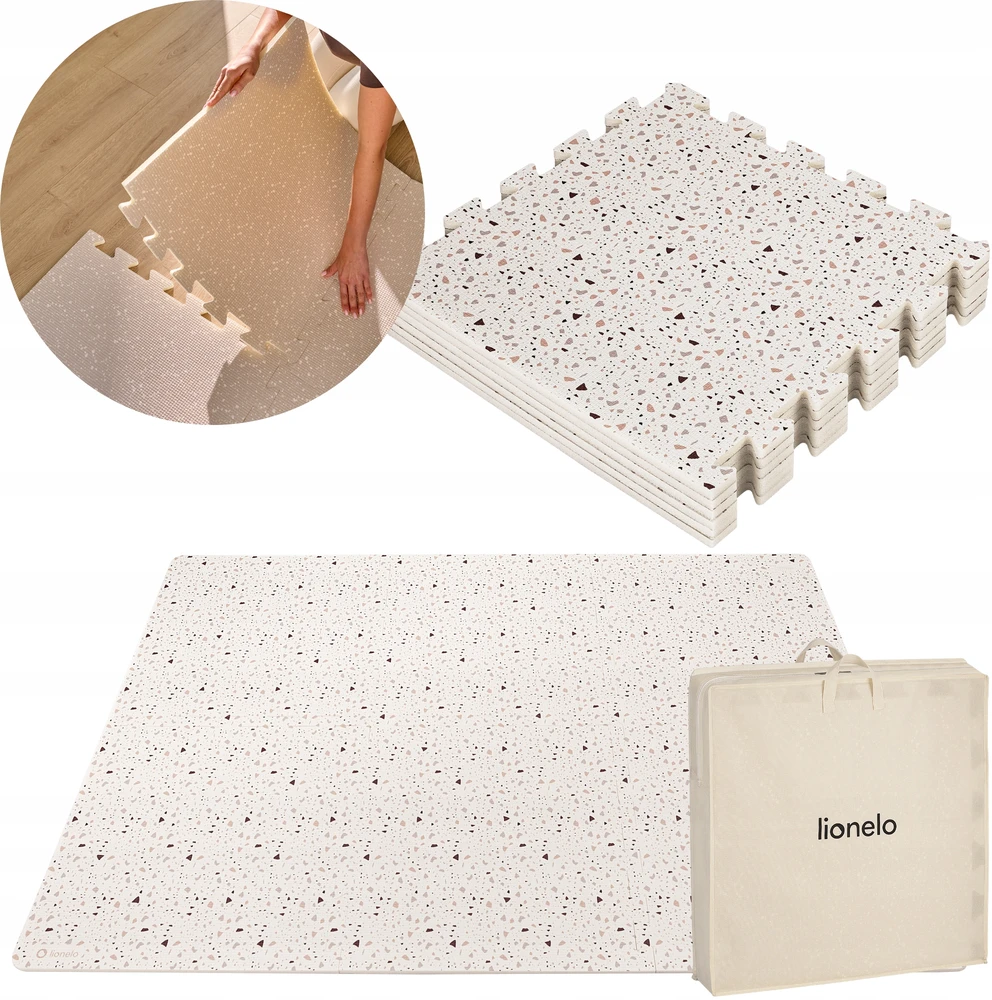 BEIGE Mokomasis porolono kilimėlis BE KVAPAS 173x116cm Lionelo Yoka