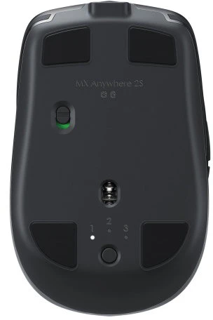 Logitech MX Anywhere 2S Belaidė pelė, RF belaidė + Bluetooth, 4000 DPI, Graphite