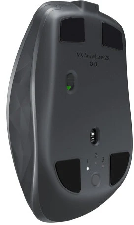 Logitech MX Anywhere 2S Belaidė pelė, RF belaidė + Bluetooth, 4000 DPI, Graphite